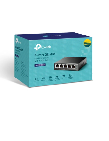 Switch de bureau 5 ports Gigabit avec 4 ports PoE Switch de bureau 5 ports Gigabit avec 4 ports PoE